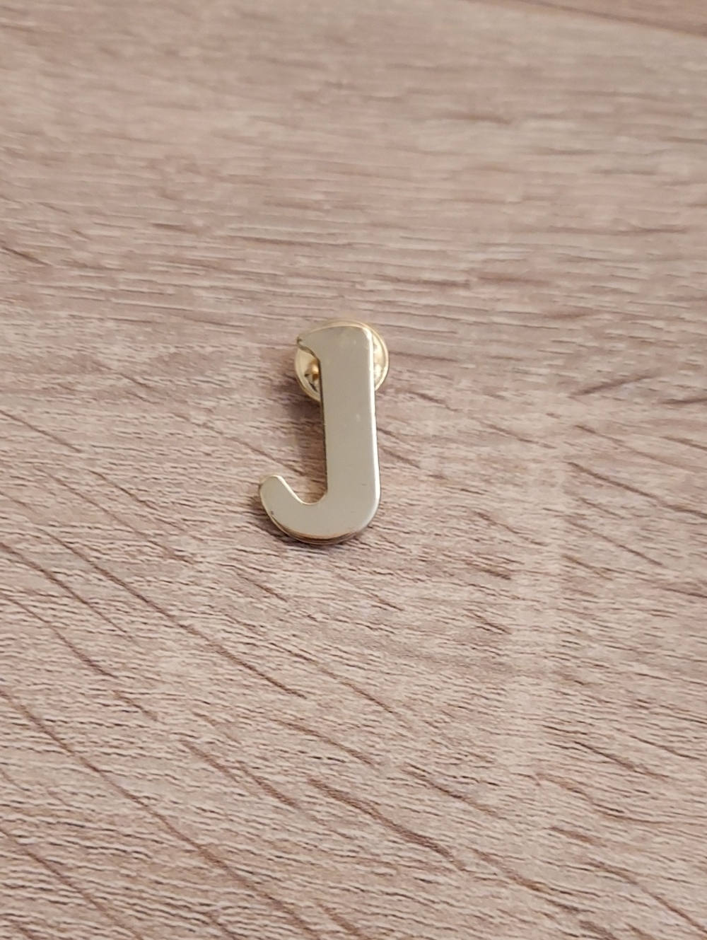 Gold Letter 'J' Lapel Pin - Women Jewelry